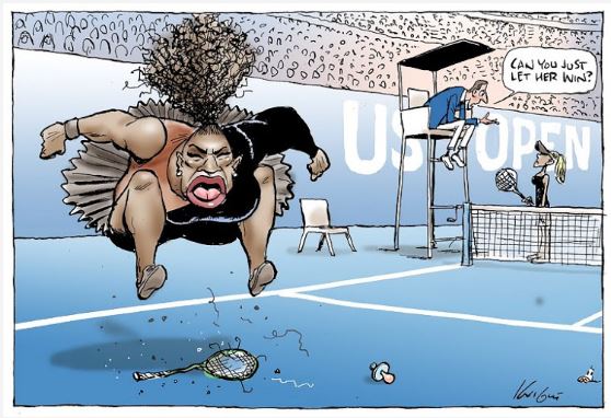 serena williams racist sexist cartoon