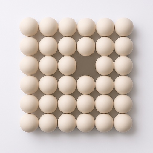 35 ball arranged in square pattern