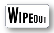 wipeout with letters getting smaller