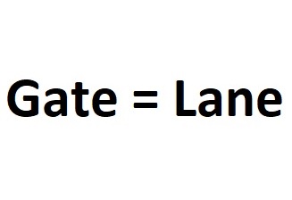 Gate equals lane