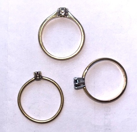 three gold rings